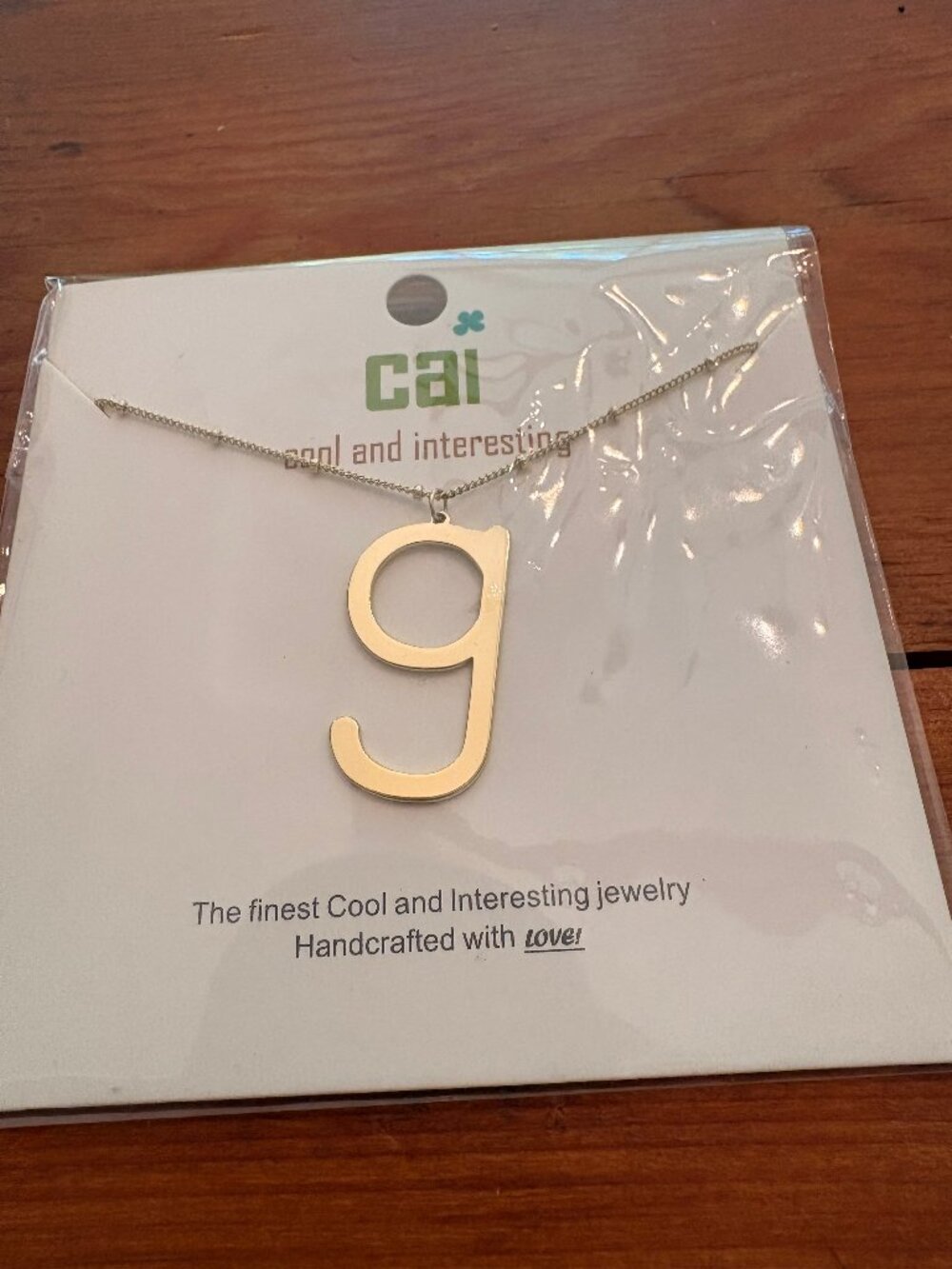 CAI  "G" initial /Preppy Monogram Gold-Tone Necklance NWT